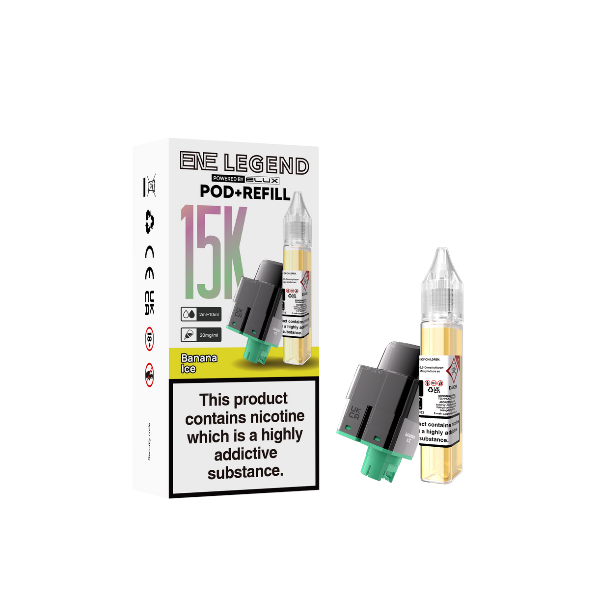 Elux ENE Legend 15k Replacement Pods Pack of 5