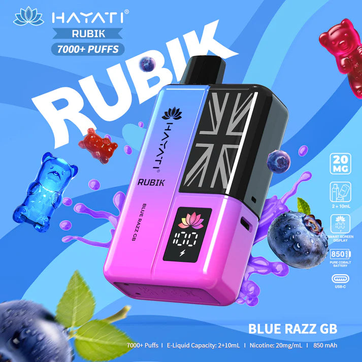 Hayati Rubik 7000 Puffs Vape Kit Box of 5