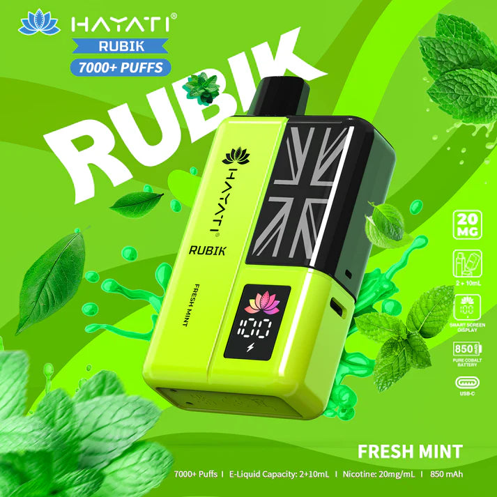 Hayati Rubik 7000 Puffs Vape Kit Box of 5