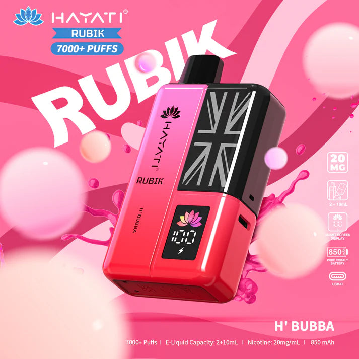 Hayati Rubik 7000 Puffs Vape Kit Box of 5