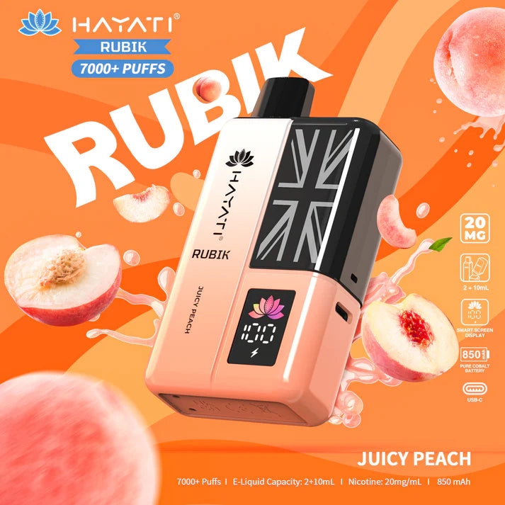 Hayati Rubik 7000 Puffs Vape Kit Box of 5