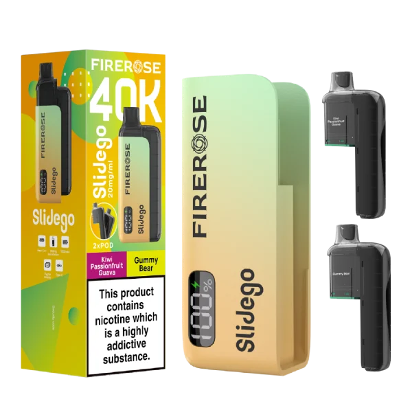 Firerose Slidego 40k Prefilled Pod Kit Box of 5