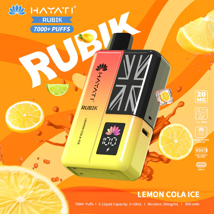 Hayati Rubik 7000 Puffs Vape Kit Box of 5