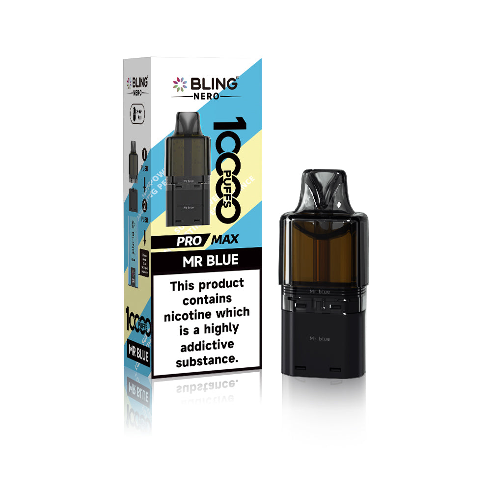 Crystal Bling Nero 10k Prefilled Pods Box of 5