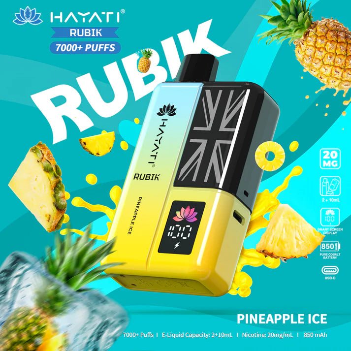 Hayati Rubik 7000 Puffs Vape Kit Box of 5