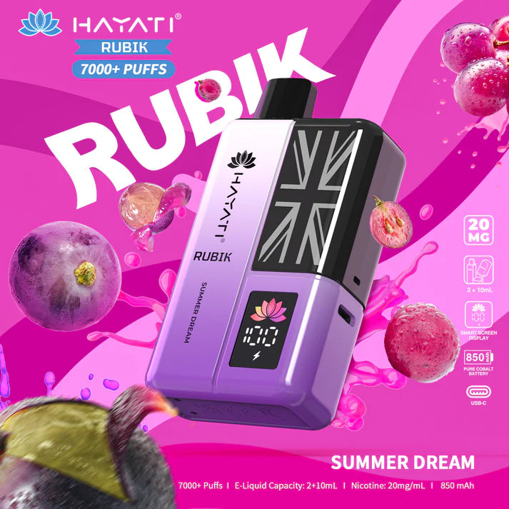 Hayati Rubik 7000 Puffs Vape Kit Box of 5