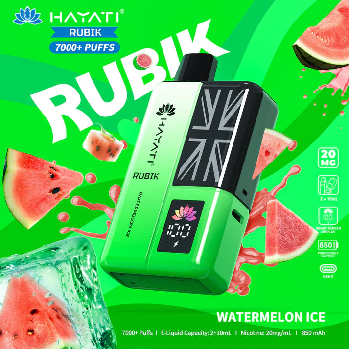 Hayati Rubik 7000 Puffs Vape Kit Box of 5