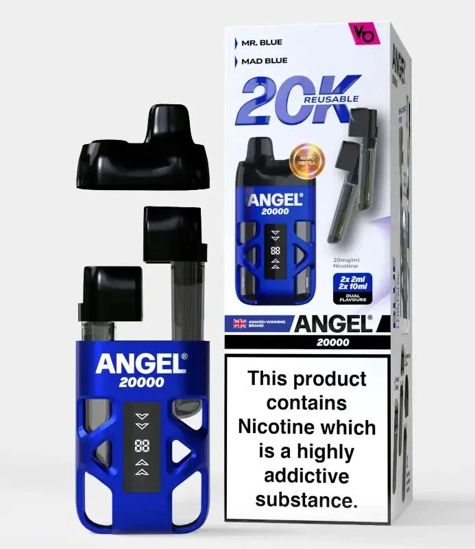 Angel 20000 Disposable Vape Box of 5 - Blue Edition - vapeukwholesale