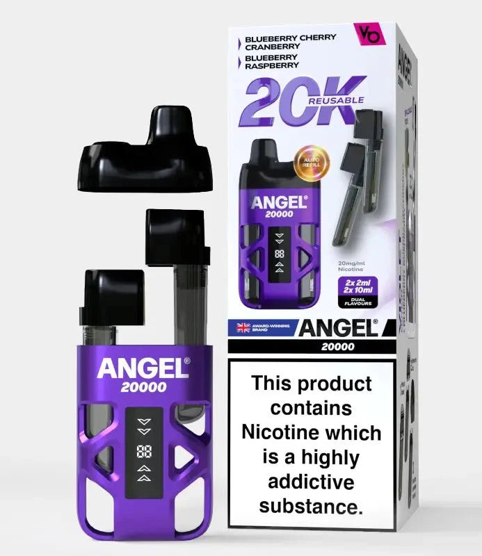 Angel 20000 Disposable Vape Box of 5 - Violet Edition - vapeukwholesale