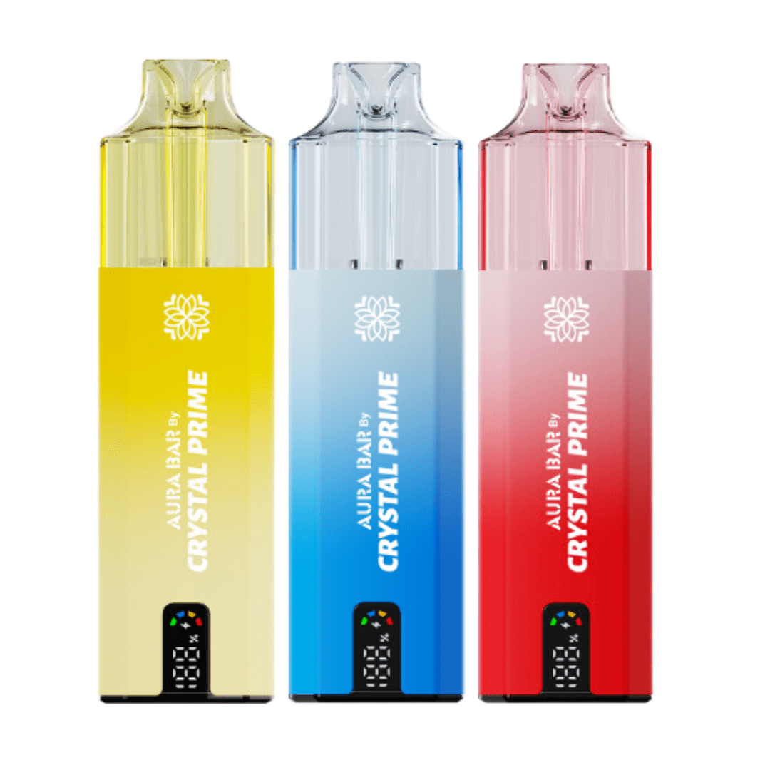 Aura Bar 10000 Disposable Vape By Crystal Prime - Pack of 5 - Blue Razz Gummy Bear - vapeukwholesale
