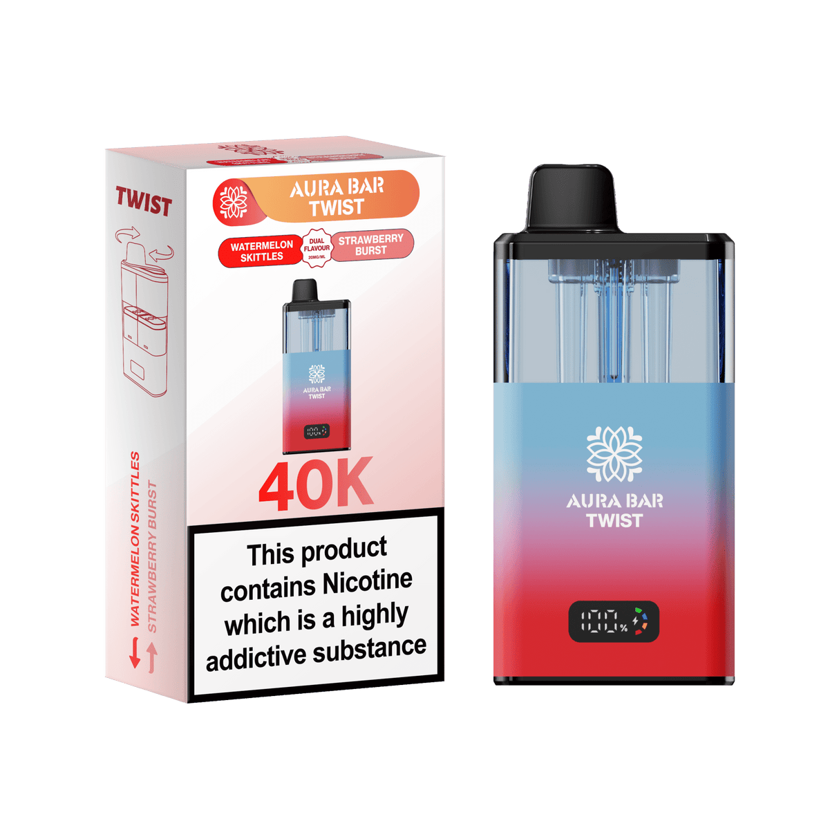 Aura Bar Twist 40k Replacement Pods - Blueberry Raspberry / Summer Dream - vapeukwholesale