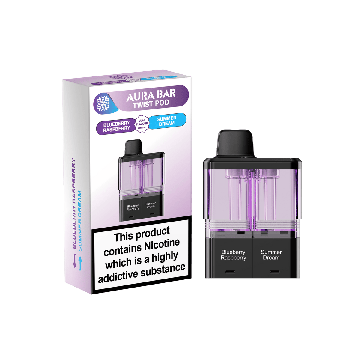 Aura Bar Twist 40k Replacement Pods - Blueberry Raspberry / Summer Dream - vapeukwholesale