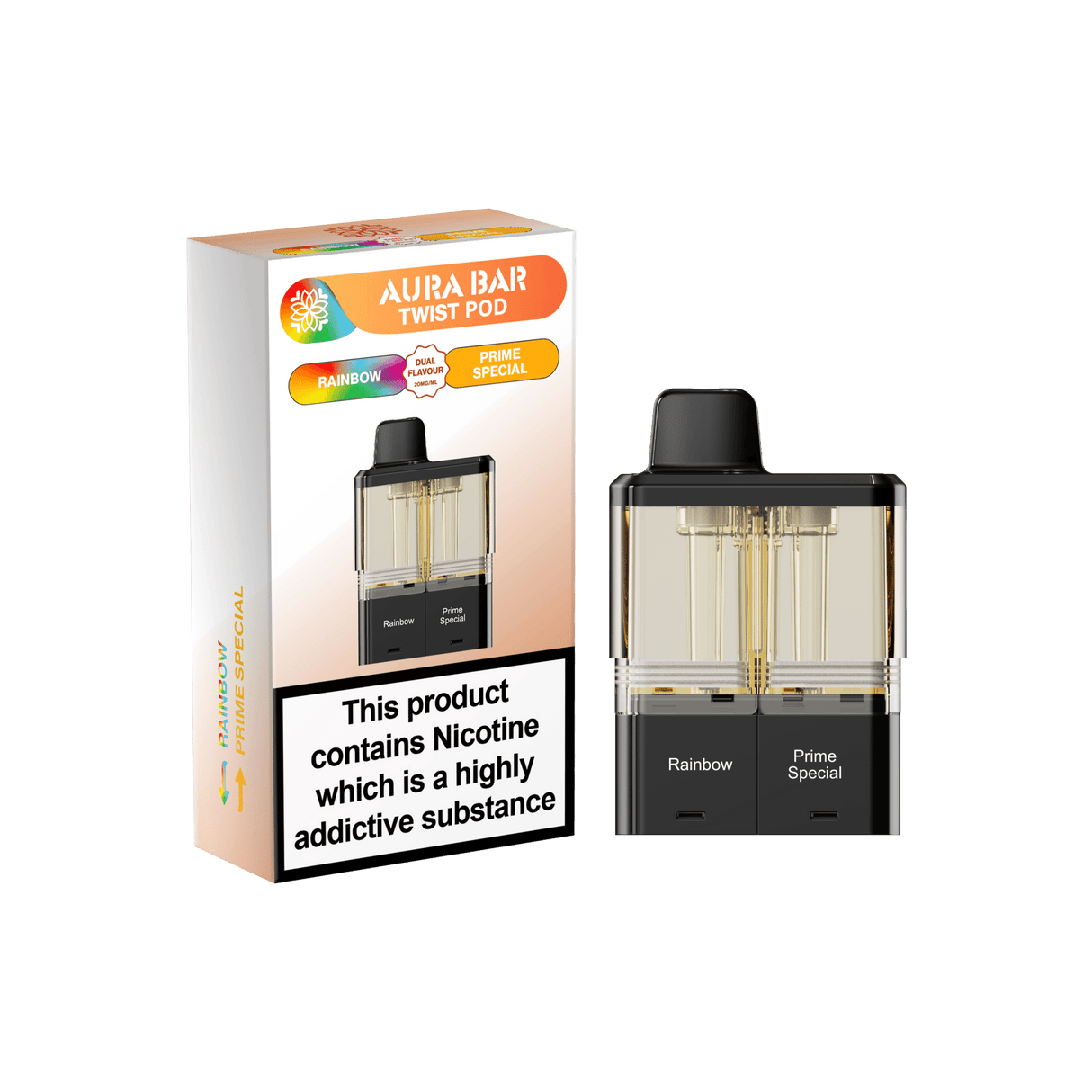 Aura Bar Twist 40k Replacement Pods - Rainbow / Prime Special - vapeukwholesale