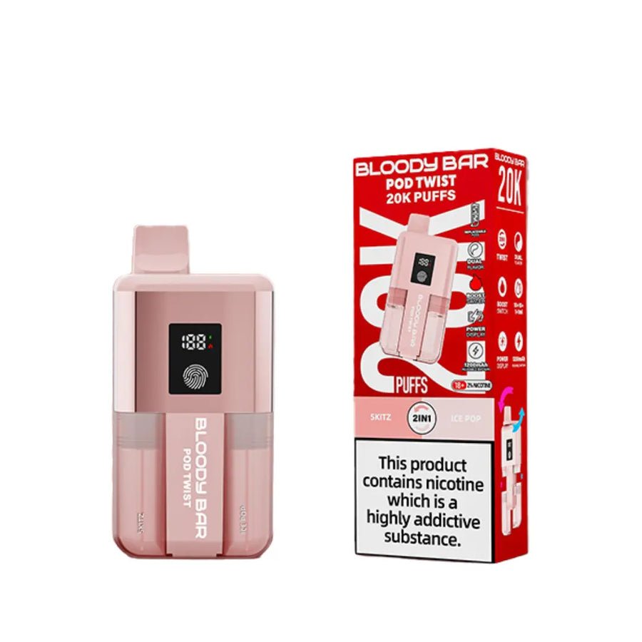 Bloody Bar Ultra Twist 20000 Prefilled Vape Box of 5 - Sktiz/Ice Pop