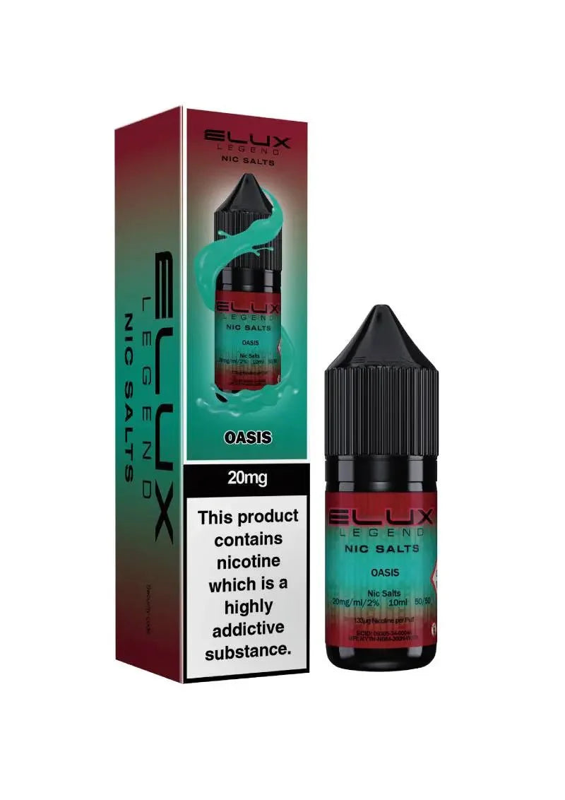 bulk wholesale Elux Legend Nic Salts 10ml E - Liquids - 5mg Box of 10 - Oasis