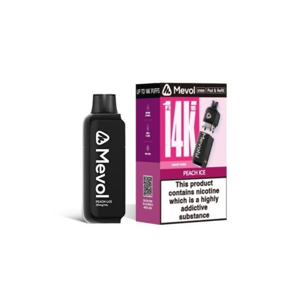 bulk wholesale Mevol S7000 Replacement Pods Box of 5 - Peach Ice