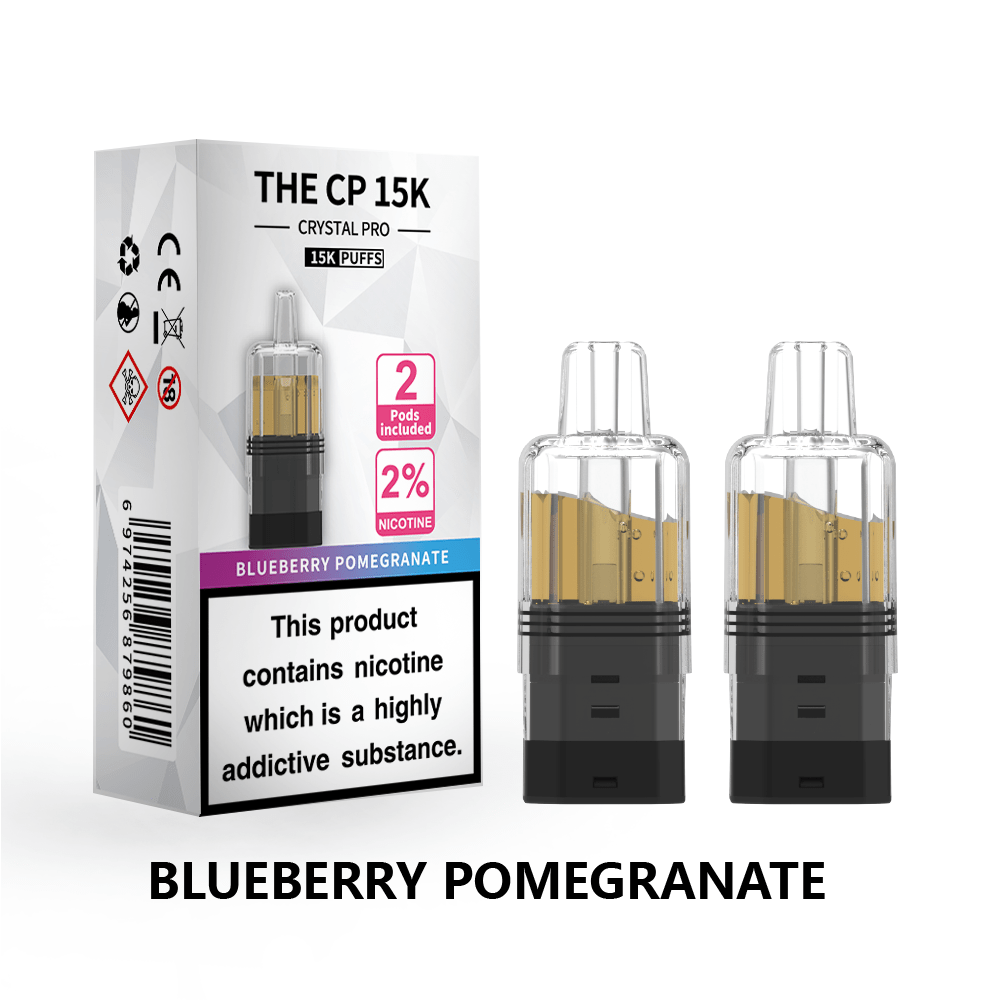 bulk wholesale The Crystal Pro CP 15k Replacement Pods Box of 5 - Blueberry Pomegranate