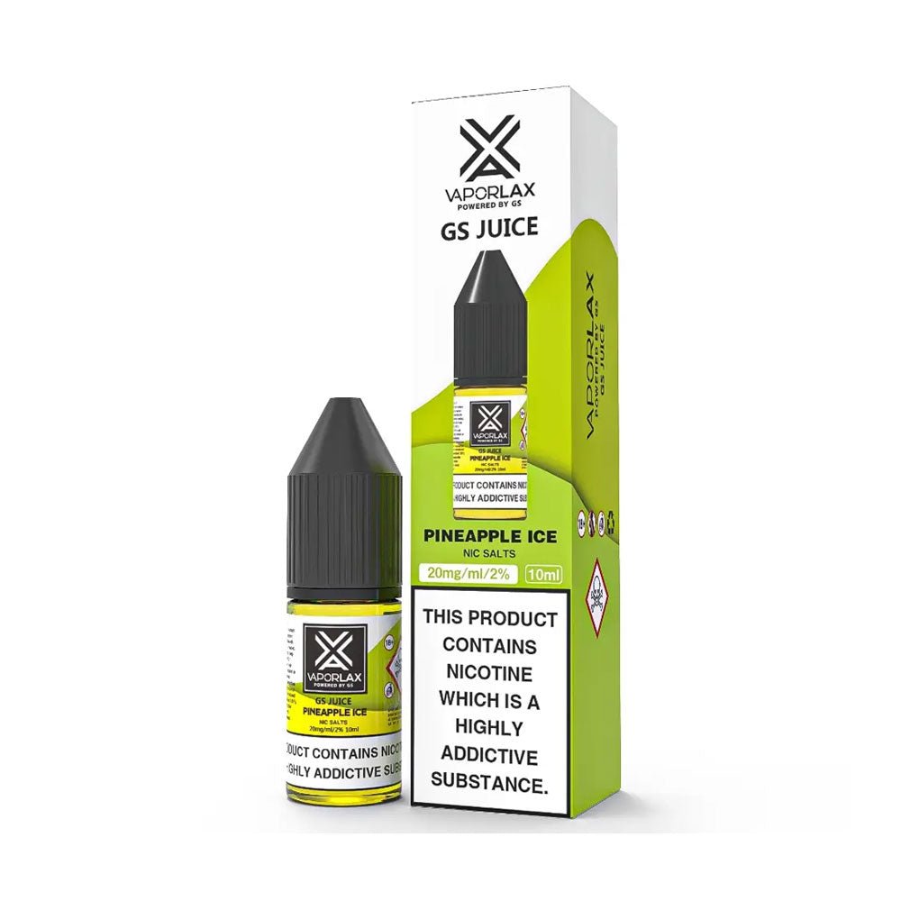 bulk wholesale Vaporlax Nic Salt 10ml E Liquids Box of 10 - Pineapple Ice