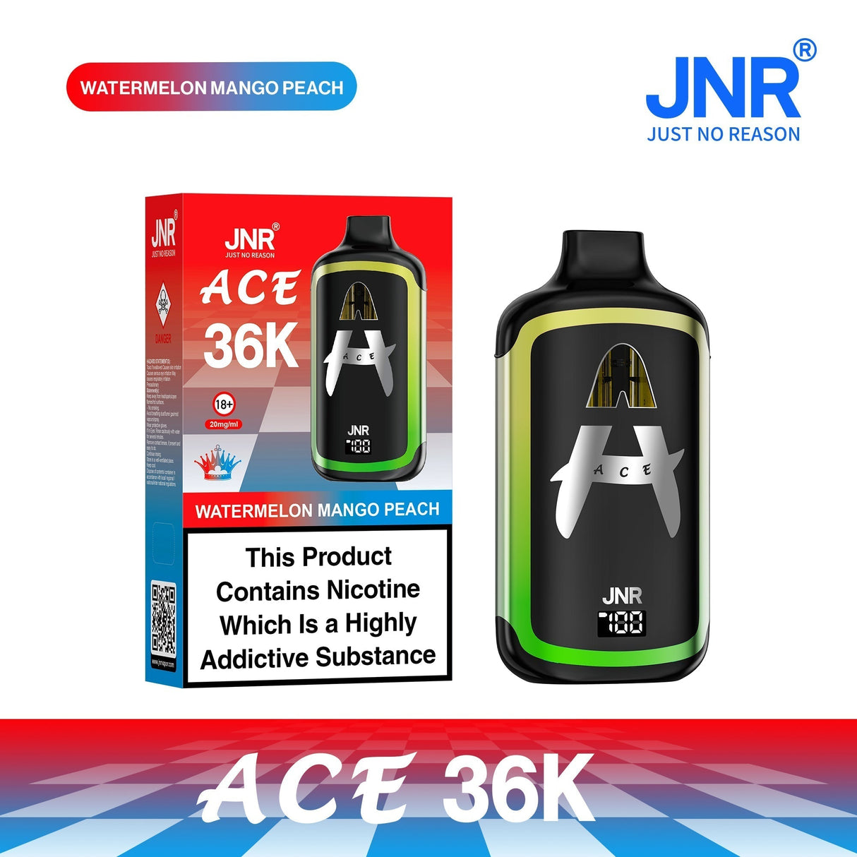 buy JNR ACE 36k Prefilled Vape Kit Pack of 5 at Wolfvapes.co.uk