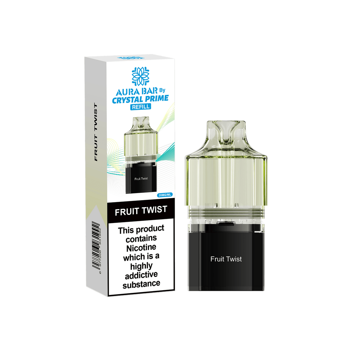 Crystal Prime Aura Bar 10k Replacement Pods - Box of 5 - Fruit Twist - vapeukwholesale