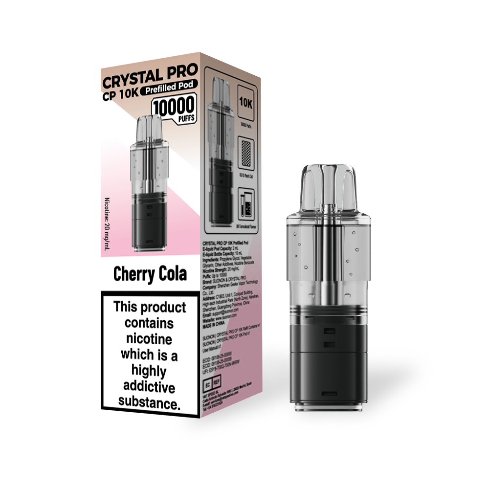 Crystal Pro CP 10k Replacement Pods Box of 5 - Cherry Cola - vapeukwholesale