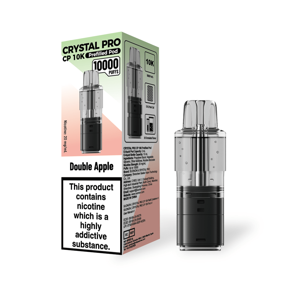 Crystal Pro CP 10k Replacement Pods Box of 5 - Double Apple - vapeukwholesale