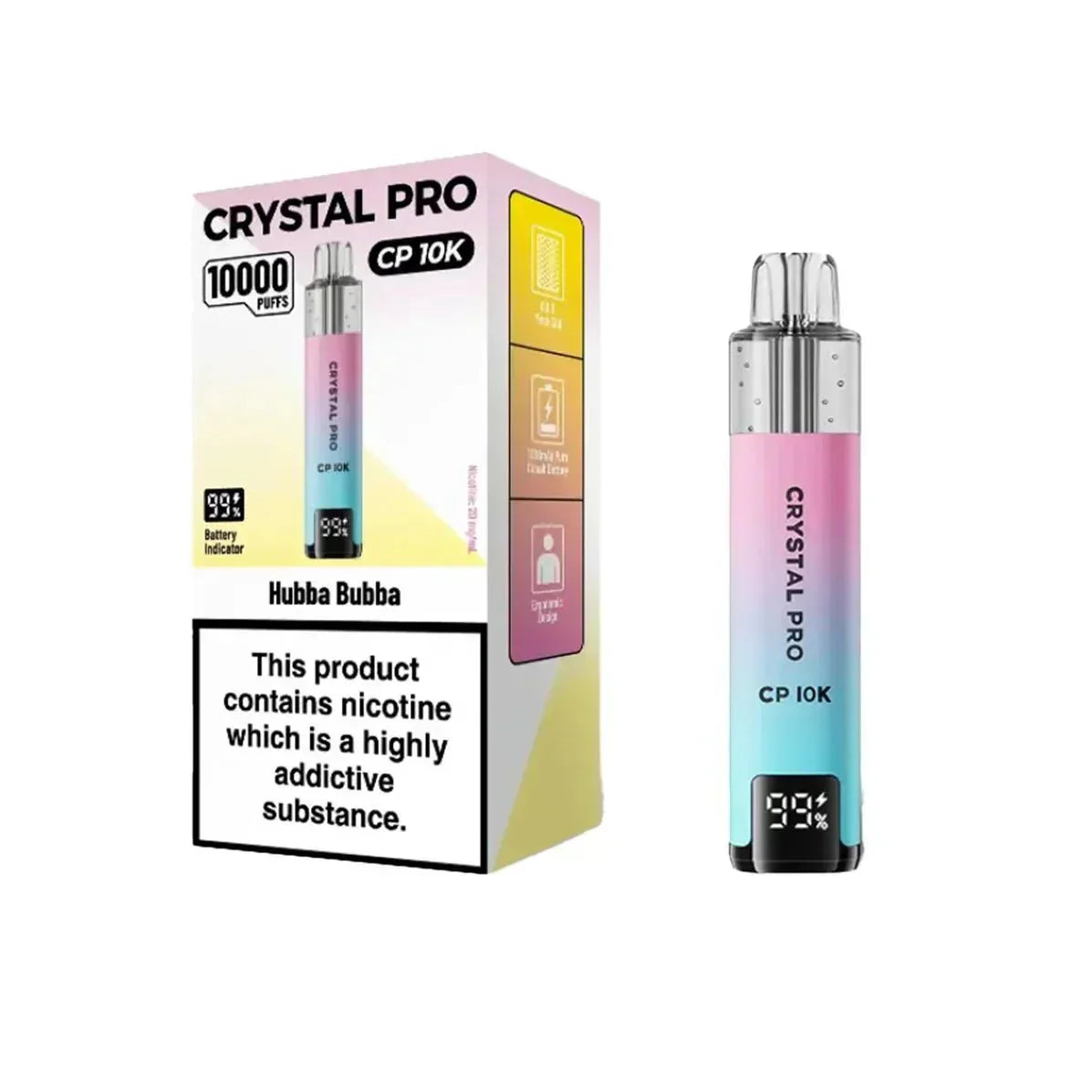 Crystal Pro CP10000 Prefilled Pod Kit Box of 5 - Hubba Bubba - vapeukwholesale