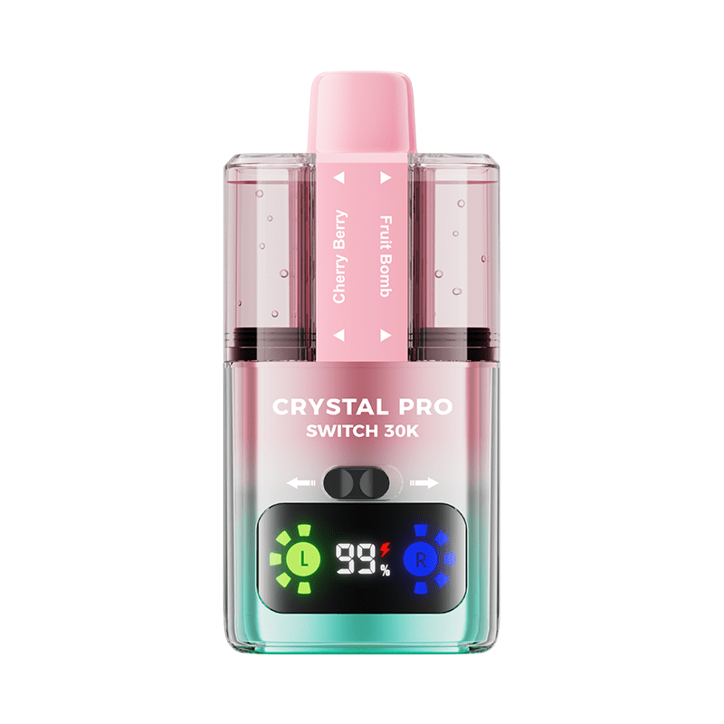 Crystal Pro Switch 30k Prefilled Pod Vape Kit Pack of 5 - Blueberry Cotton Candy/Raspberry Cotton Candy - vapeukwholesale