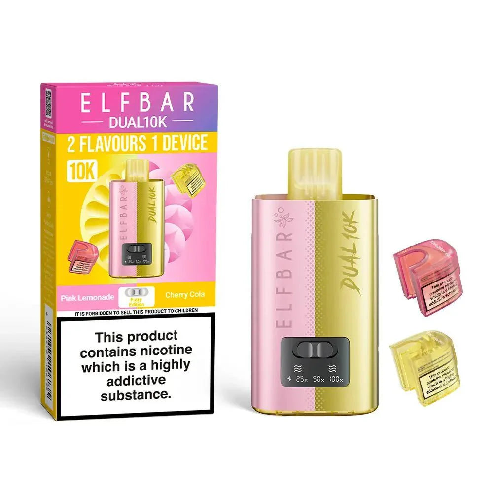 Elf Bar Dual 10K Prefilled Pod Vape Kit Box of 5 - Fizzy Edition - vapeukwholesale