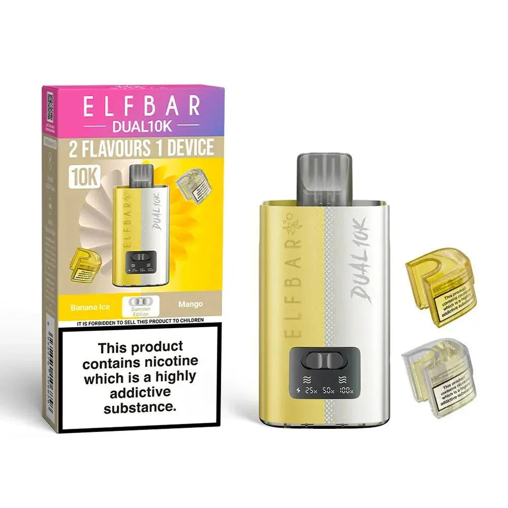 Elf Bar Dual 10K Prefilled Pod Vape Kit Box of 5 - Summer Edition - vapeukwholesale