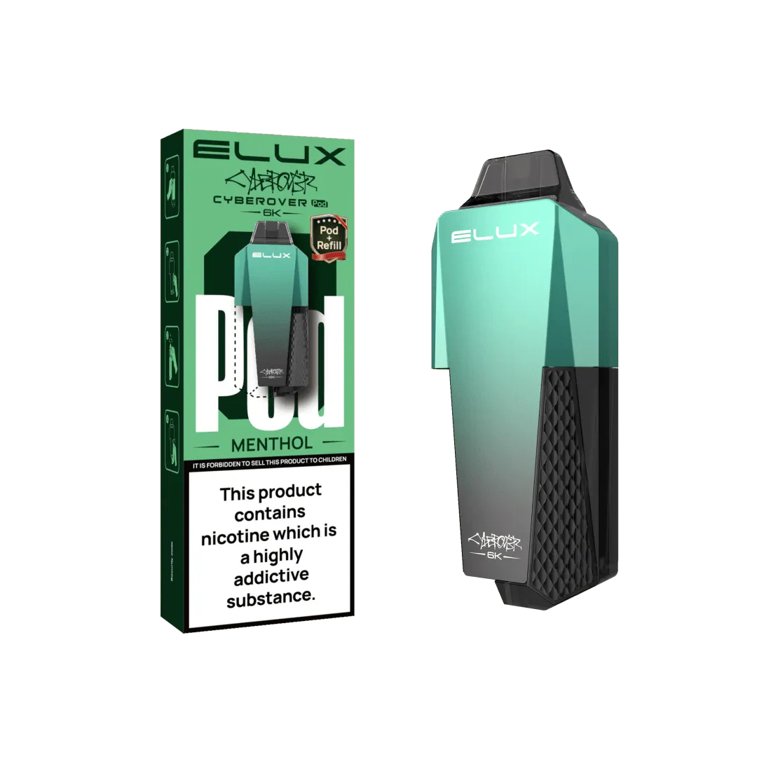 Elux Cyberover 6K Replacement Pods - Menthol - vapeukwholesale
