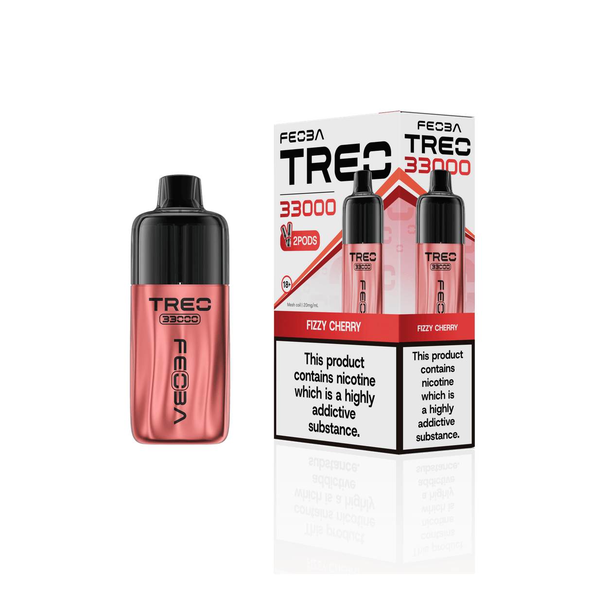 Feoba Treo 33k Prefilled Pod Vape Kit Box of 5 Fizzy Cherry