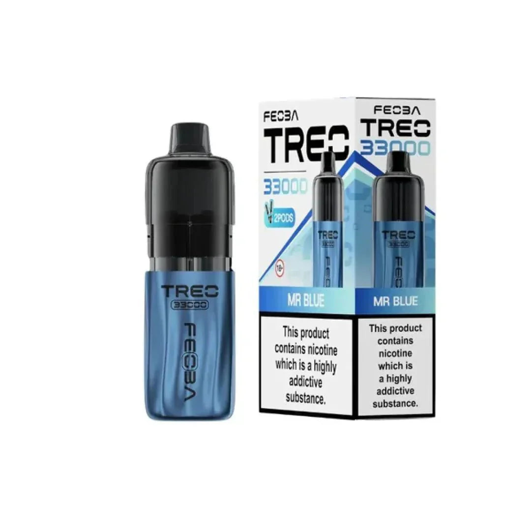 Feoba Treo 33k Prefilled Pod Vape Kit Box of 5 Mr Blue