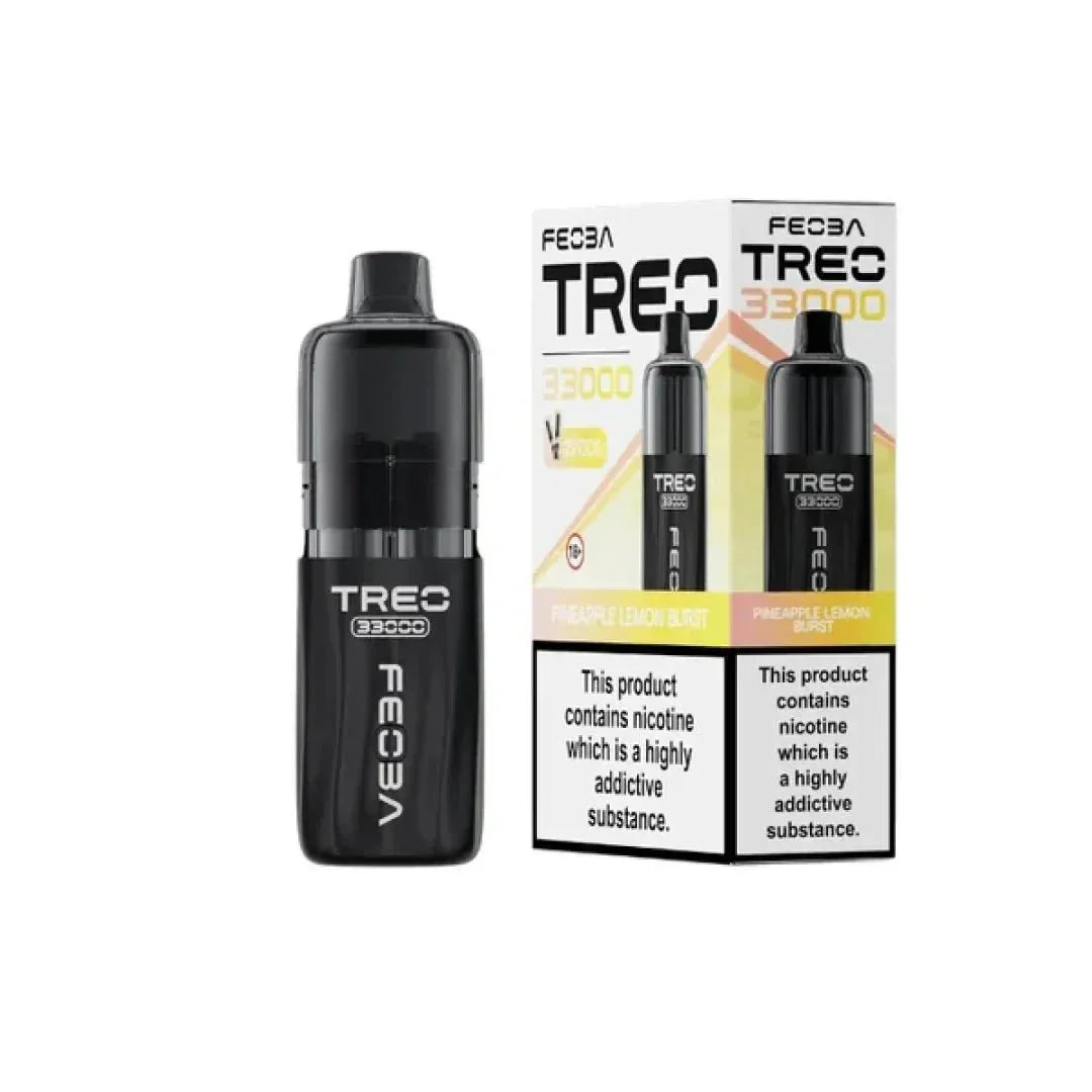 Feoba Treo 33k Prefilled Pod Vape Kit Box of 5 Pineapple Lemon Burst