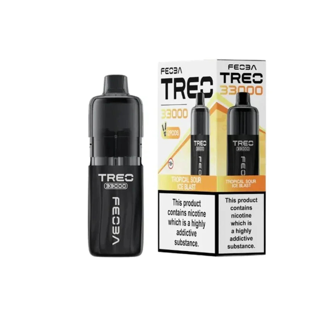 Feoba Treo 33k Prefilled Pod Vape Kit Box of 5 Tropical Sour Ice Blast