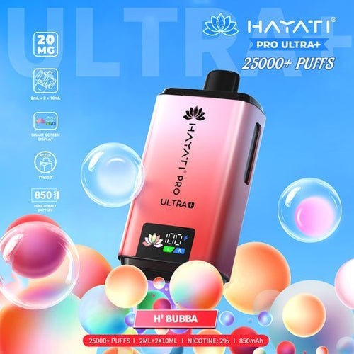Hayati Pro Ultra Plus 25000 Disposable Vape - Pack of 5 - Hubba Bubba - vapeukwholesale