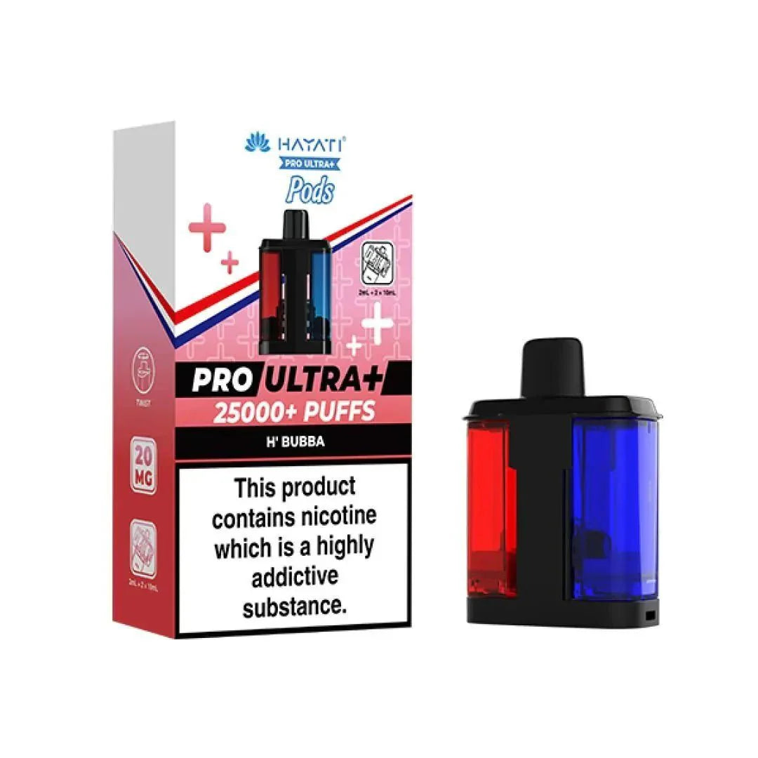 Hayati Pro Ultra Plus 25k Prefilled Pods Pack of 5 - H' Bubba - vapeukwholesale