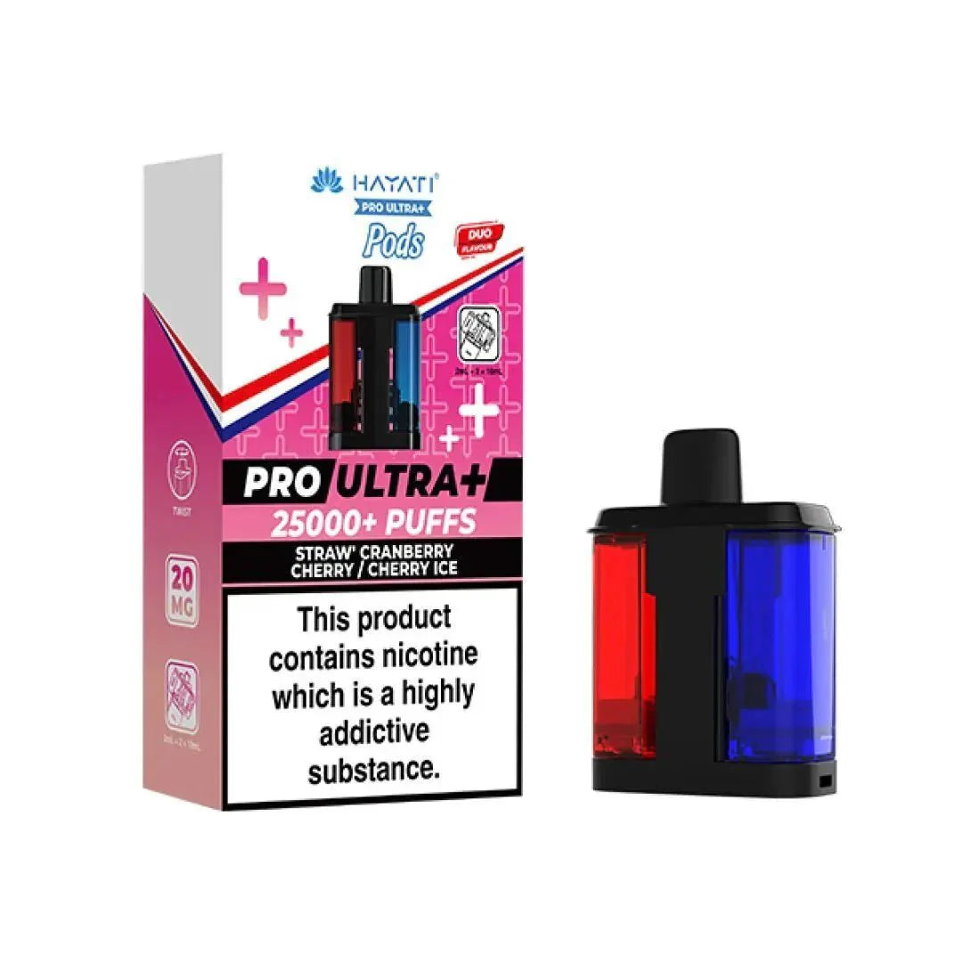 Hayati Pro Ultra Plus 25k Prefilled Pods Pack of 5 - Straw Grapefruit / Straw Dragonfruit - vapeukwholesale
