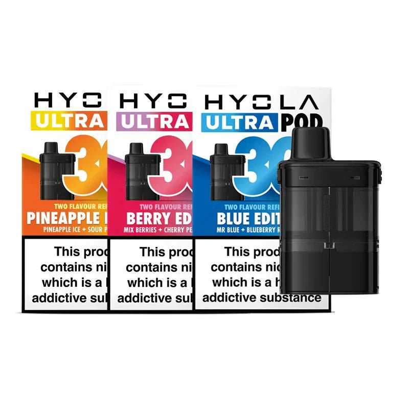 Hyola Ultra 30k Prefilled Pods - Box of 5 - Blue Edition - vapeukwholesale