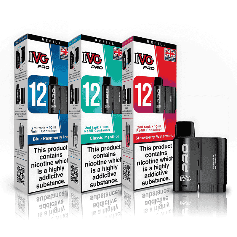 IVG 12 Pro Replacement Pods Pack of 5 - Fizzy Cherry - vapeukwholesale
