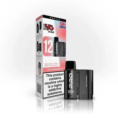 IVG 12 Pro Replacement Pods Pack of 5 - Fizzy Strawberry - vapeukwholesale