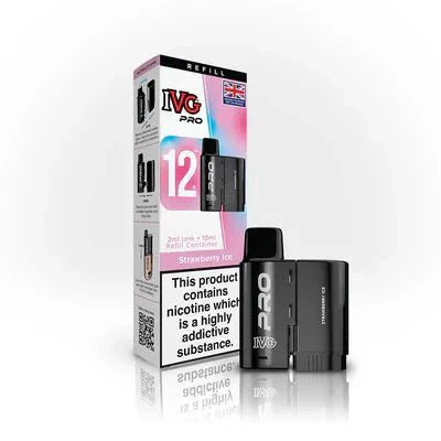 IVG 12 Pro Replacement Pods Pack of 5 - Strawberry Ice - vapeukwholesale