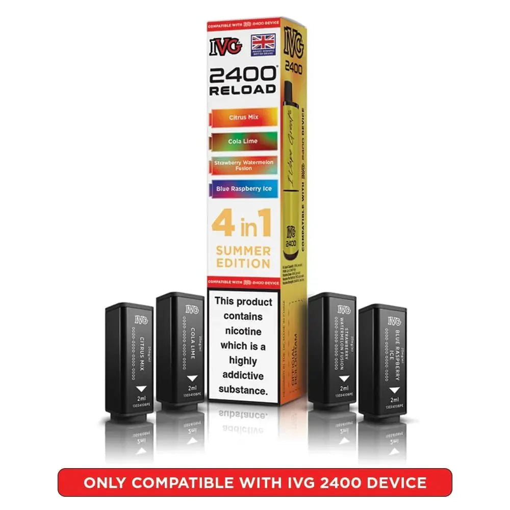 IVG 2400 Reload 4 in 1 Prefilled Pods | Pack of 4 - Power Vape Shop