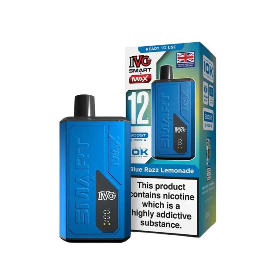 IVG Smart Max 10k Prefilled Pod Vape Kit Box of 5 - Blue Razz Lemonade - vapeukwholesale