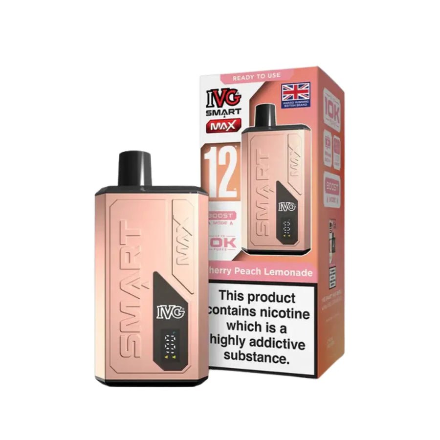 IVG Smart Max 10k Prefilled Pod Vape Kit Box of 5 - Cherry Peach Lemonade - vapeukwholesale