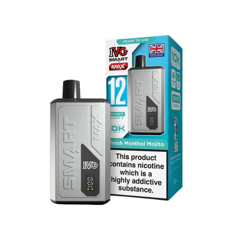 IVG Smart Max 10k Prefilled Pod Vape Kit Box of 5 - Fresh Menthol Mojito - vapeukwholesale
