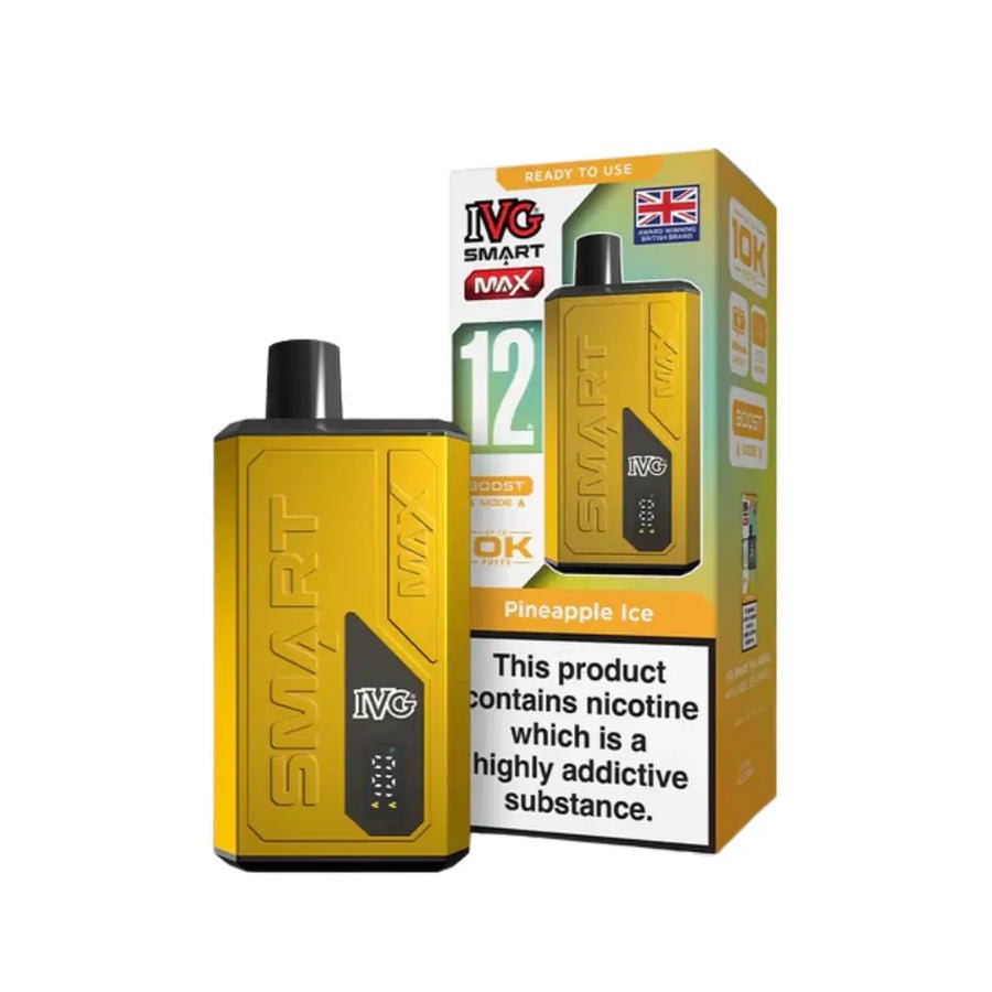 IVG Smart Max 10k Prefilled Pod Vape Kit Box of 5 - Pineapple Ice - vapeukwholesale