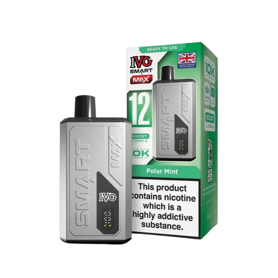 IVG Smart Max 10k Prefilled Pod Vape Kit Box of 5 - Polar Mint - vapeukwholesale