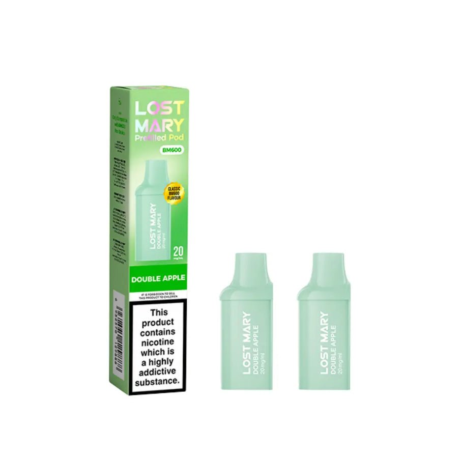 Lost Mary BM600 Replacement Pods Pack of 10 - Double Apple - vapeukwholesale