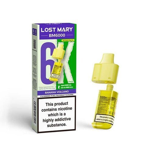 Lost Mary BM6000 Prefilled Pods Pack of 5 - Banana Volcano - vapeukwholesale